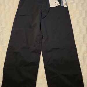 Gloria Vanderbilt Women Black Cropped Wide-Leg Pants Shape Effect Pull On NWT 10